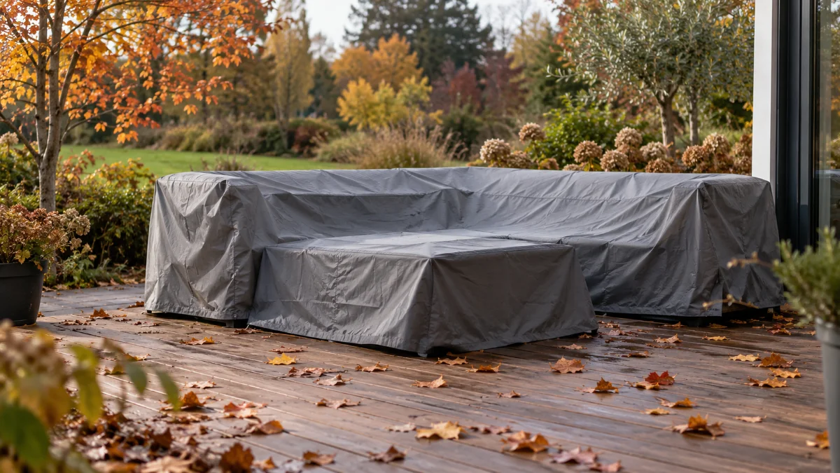 Préparer le jardin pour l'hiver : terrasse et mobilier sous housse